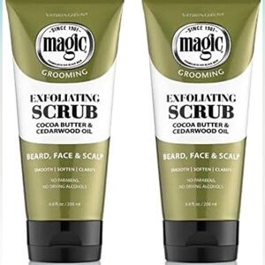 2X - SoftSheen-Carson Magic‎ Mens Grooming Facial Exfoliating Scrub Smooth. NEW